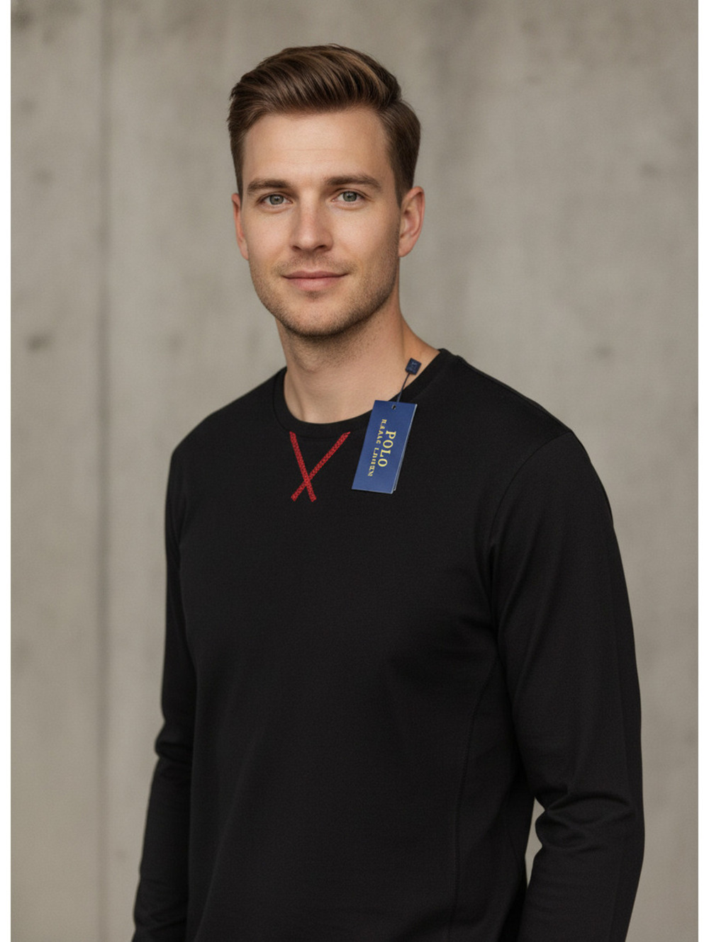 Polo Ralph Lauren Men's Black Long Sleeve Crew Neck Shirt